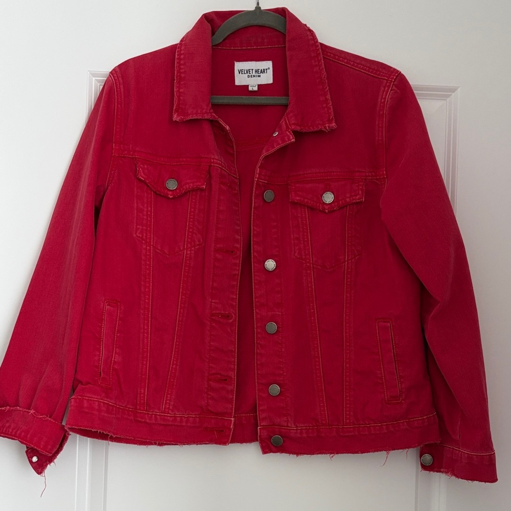 Velvet Heart Vibrant Red Jacket
